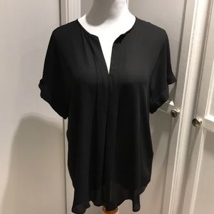 Max Studio black short sleeves blouse